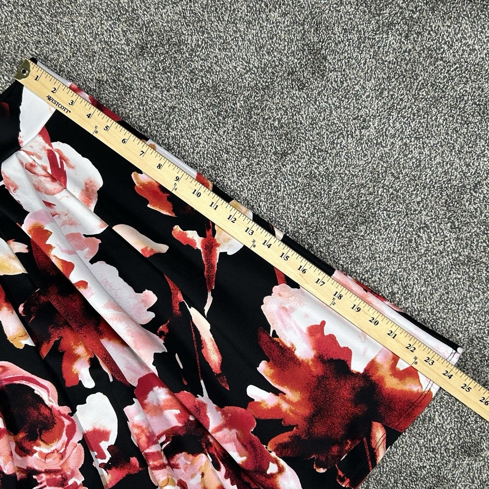 Poetry‎ Floral Print Midi Skirt Women's Medium USA Made Casual Professional Work - Picture 6 of 7